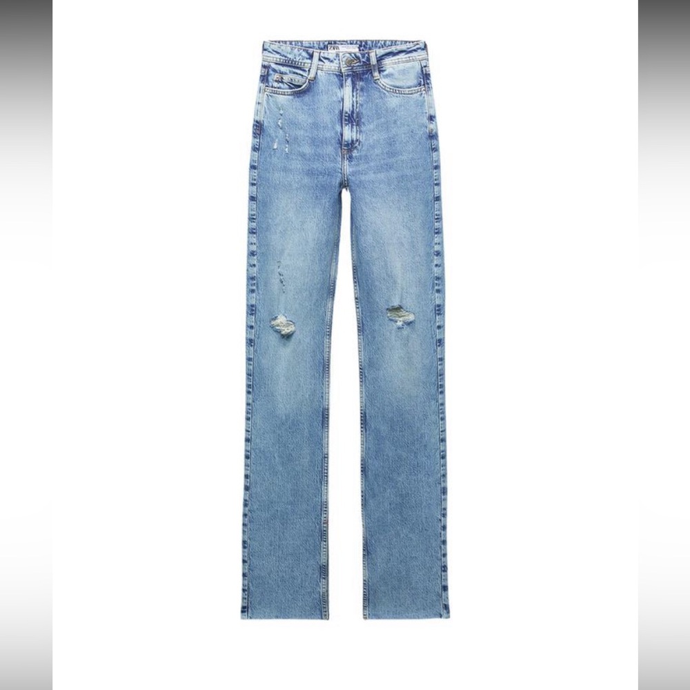 Zara High Rise Slim Flare Jean